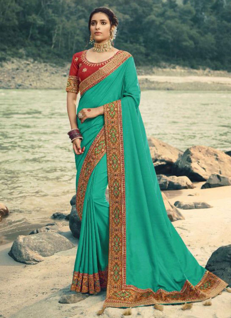 Kavira Priytama Designer Heavy Stylish Wedding Wear Embroidery Work Border Fancy Saree Collection